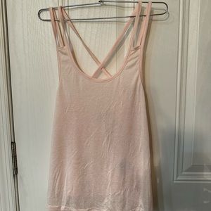 baby pink flowy  tank top
